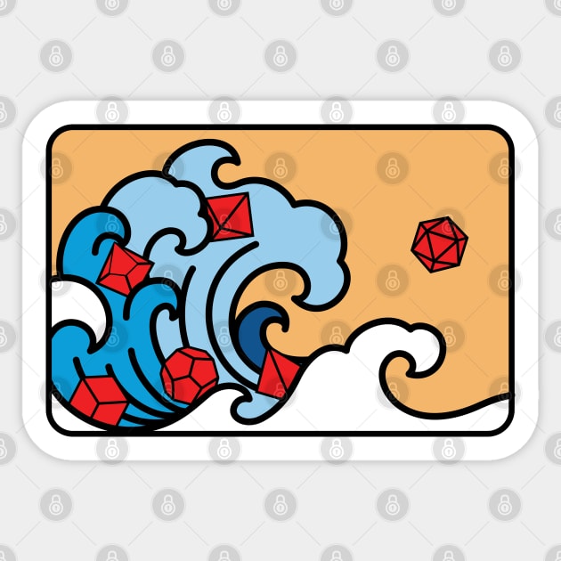 Oriental Japanese Dice Set Sticker by pixeptional